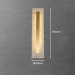 Applique Murale Led Luxueuse En Marbre Élégante Marbre Carré / L140Xh500Mm Chine | Nature Blanc