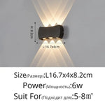 Applique Murale Led Moderne Design Étanche Extérieur Type D 4 Têtes 4W / Blanc Chaud