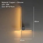 Applique Murale Led Moderne Élégante Et Design. B-60Cm / Lumière Chaude Chambre