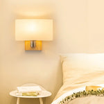 Applique Murale Led Nordique Bois Verre Élégante. Chambre