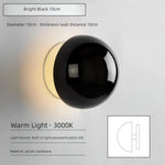 Applique Murale Led Nordique Élégante Design Intérieur Noir-10Cm / Blanc Chaud Chambre