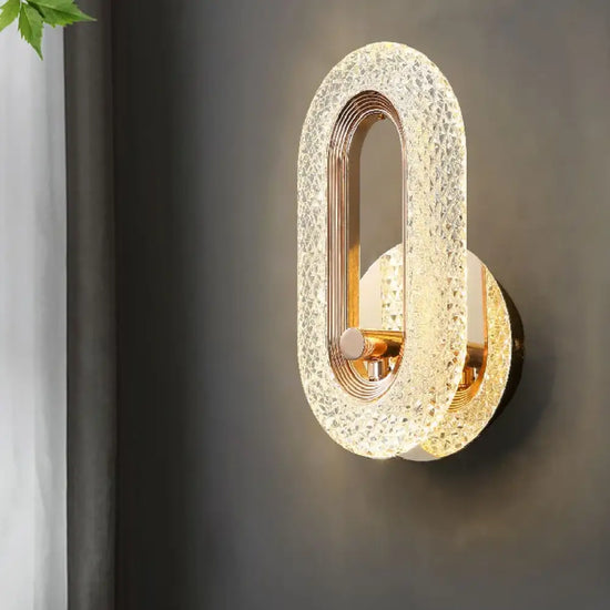 Applique Murale Led Nordique Élégante Minimaliste. Ae Applique Ovale / Lumière Blanche Chambre