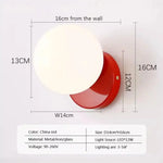 Applique Murale Led Nordique Élégante Minimaliste Design Wl655 Rouge / Blanc Froid Chambre
