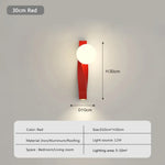 Applique Murale Led Nordique Élégante Minimaliste Rouge-30Cm / Blanc Froid Chambre