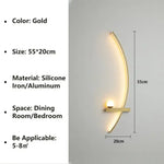 Applique Murale Led Nordique Sobre Élégante Chambre