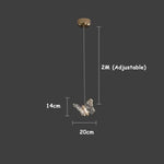 Applique Murale Led Papillon Délicat Scandinave Suspension-1 Tête / Lumière Naturelle Chambre
