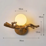 Applique Murale Led Vintage Style Rustique Décorative Lampe Marron Droite / Chine Pas D’ampoule