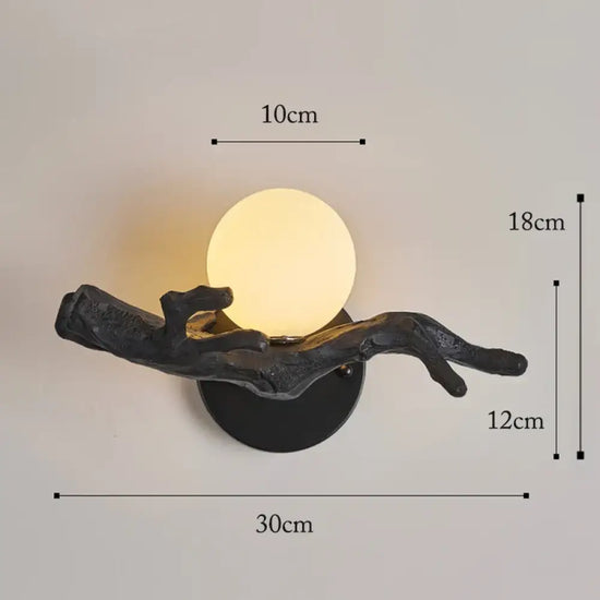 Applique Murale Led Vintage Style Rustique Décorative Lampe Noire Droite / Chine Pas D’ampoule