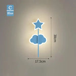Applique Murale Lumineuse Design Pour Petits. C Bleu / 3 Températures De Couleur Chambre