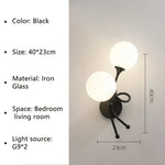 Applique Murale Lumineuse En Transparence Épurée. Black Right / Warm White Chambre