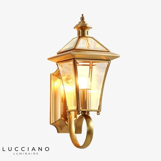 Applique Murale Métal Européenne Vintage Luminaire Doré