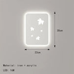 Applique Murale Métallique Automnale Design. Blanc / Gradable Chambre