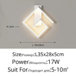 Applique Murale Moderne Design Élégant Lumineux. C Blanc L35X28Cm 17W / Chaud (2700-3500K) Chambre