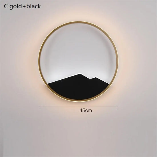 Applique Murale Nordique Chic Élégante Design Minimaliste C Noir Chambre