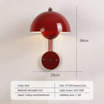 Applique Murale Nordique Élégante Design Minimaliste. Wl597 Rouge / Blanc Chaud Chambre