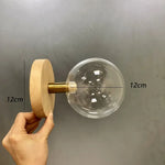 Applique Murale Nordique Élégante Et Minimaliste. Verre Transparent 12 Cm 1 Chambre