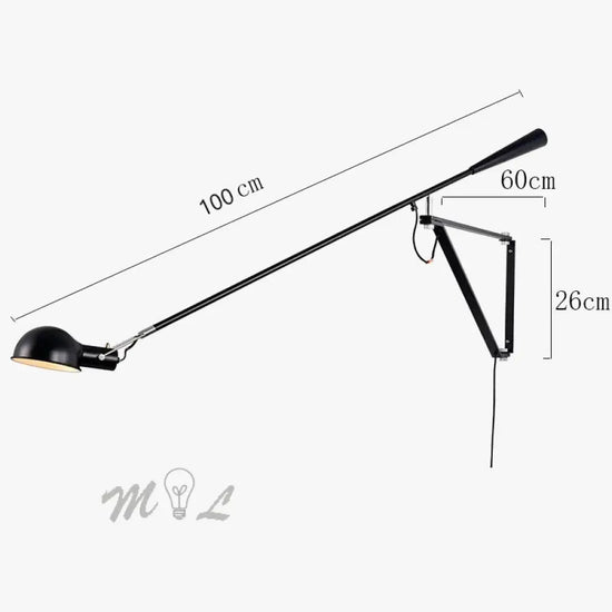 Applique Murale Nordique Minimaliste Lumineux Rotatif Élégant Chambre