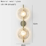 Applique Murale Nordique Moderne Design Élégant Verre C-Clair / Lumière Chaude 3000K Chambre