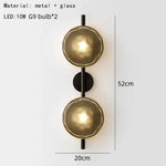 Applique Murale Nordique Moderne Design Élégant Verre C-Gris 2 / Lumière Blanche 5000K Chambre