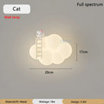 Applique Murale Nuage Lumineux Doux Chambre Chat / Gradation Rc Ca 220 V-240 V