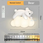 Applique Murale Ours Polaire: Adorable Déco Nordique Télécommande 1 / C.a. 220 V-240 V Chambre