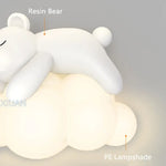 Applique Murale Ours Polaire Blanc Doux Design Chambre