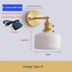 Applique Murale Rechargeable Élégante Rétro Design Chambre