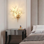 Applique Murale Romantique Élégante Lumineuse Dorée. Chambre