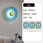 Applique Murale Ronde Chic Design Tendance Bleu / 3 Modifiables Applique Chambre