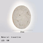 Applique Murale Ronde Élégance Minérale Brute. Diamètre 23Cm / Blanc Chaud (2700-3500K) Chambre