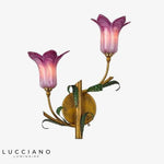 Applique Murale Rustique Illuminant L’espace Décoratif. 2 Lampes - Violet Chambre