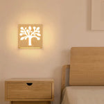 Applique Murale Salon Cube Bois