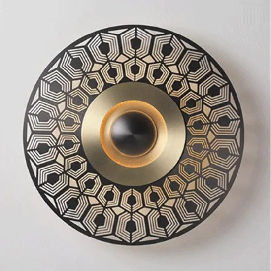 Applique Murale Sculptée Cuivre Led Design Moderne. Tortue De Type F / Diamètre 32Cm Blanc Chaud