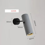 Applique Murale Spot Led Industriel Béton Gris Chambre