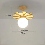 Applique Murale Suspendue Scandinave Luminaire Bois Plafonnier / Lumière Blanche Applique Chambre