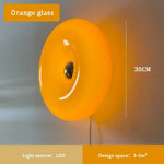 Applique Murale Transparente Élégante Lumineuse Romantique. Verre Orange / Prise Au Interrupteur
