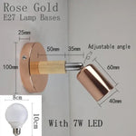 Applique Murale Vintage Déco Industrielle Rétro Led 7W En Or Rose / Sans Ampoule Applique Chambre