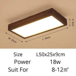 Aquilina Led Plafonnier Scandinave Rectangulaire 50 X 25 Cm / Chaude Luminaire Chambre