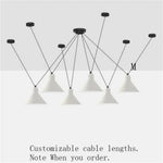 Art: Lustre Led Design Suspendu Blanc - 6 Lampes Luminaire Chambre