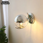Boule D’espace Argent Chrome Verre Élégant Applique Murale Chambre