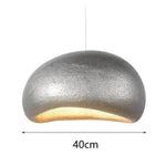 Conception De Suspension Abat-Jour Courbé Argenté - 40Cm Luminaire Chambre