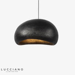 Conception De Suspension Abat-Jour Courbé Noir - 40Cm Luminaire Chambre