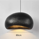 Conception De Suspension Abat-Jour Courbé Noir - 80Cm Luminaire Chambre