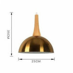 Demi-Boule Colorée Sur Support Bois A / Doré Luminaire Chambre