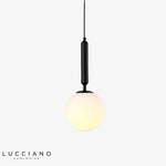 Design Led Avec Tube Acier Et Sphère Verre C Luminaire Chambre