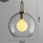 Design Suspension Boule En Verre A - 30Cm Luminaire Chambre