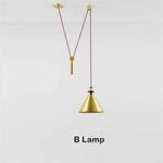 Design Suspension Multi-Lampes Pulley B Luminaire Chambre