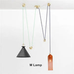 Design Suspension Multi-Lampes Pulley M Luminaire Chambre