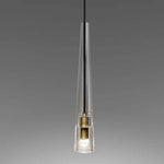 Design Suspension Verre Cristal Led Luxury Luminaire Cuivre