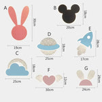 Fille Enfant Rose Lapin Lumineux Déco Chambre Applique Murale